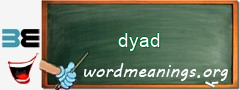 WordMeaning blackboard for dyad